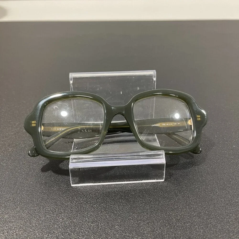 NWT Loewe Square Eyeglasses (add your script) Olive Green (JB1390)
